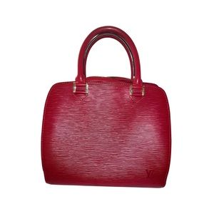 Louis Vuitton Red Pont Neuf Vintage leather handbag